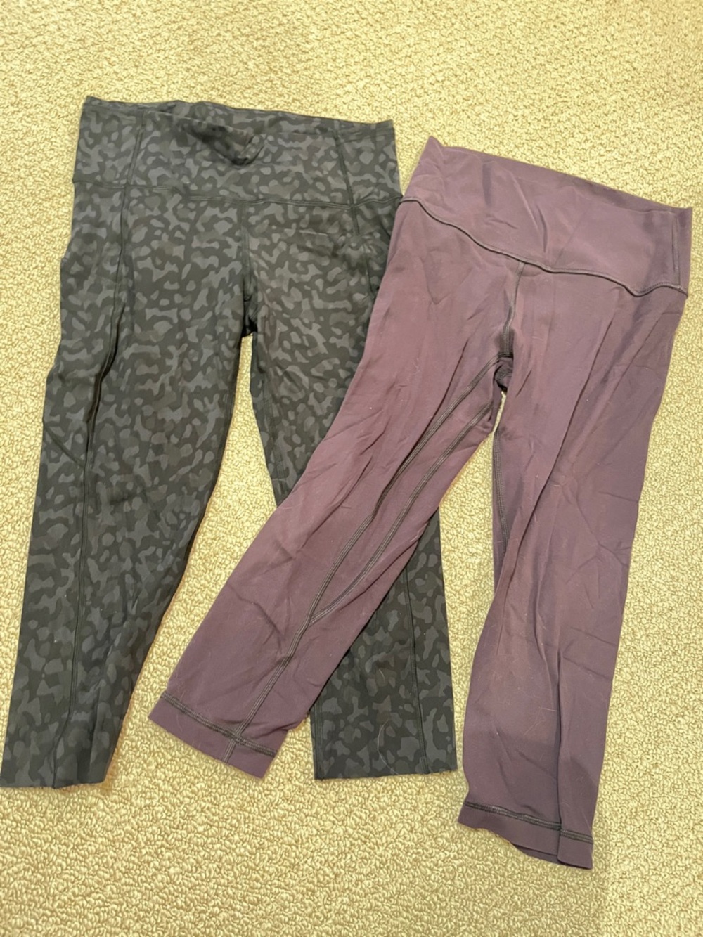 lululemon athletica Plum & Charcoal Patterned High-Waist Leggings Duo
